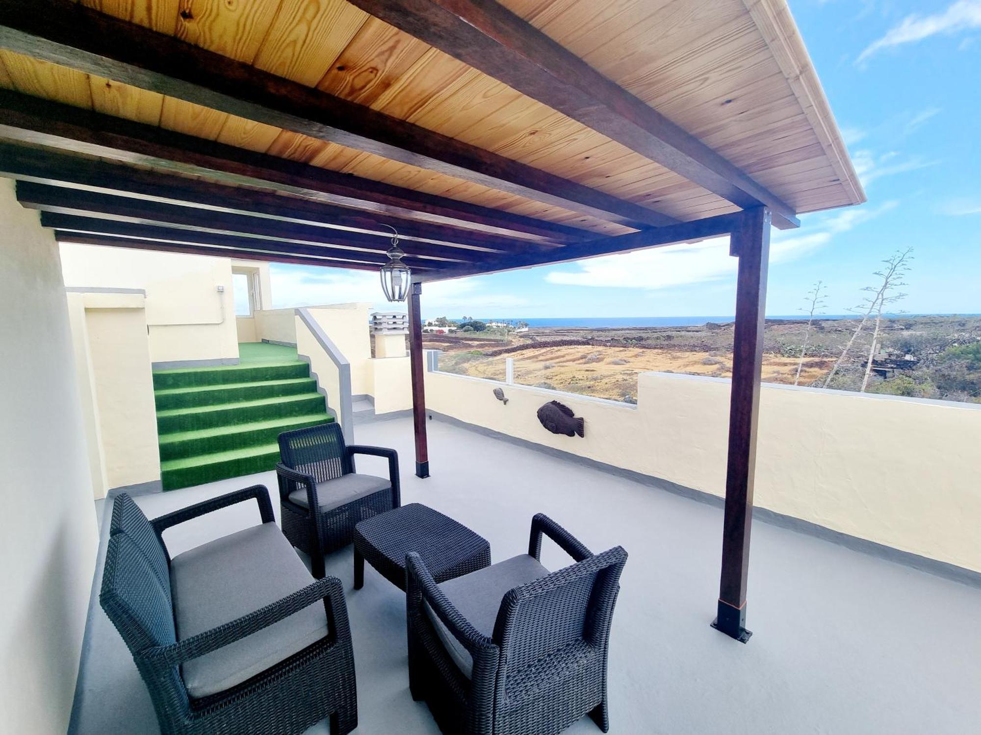 Apartamento en Mala con vista al mar Exterior foto